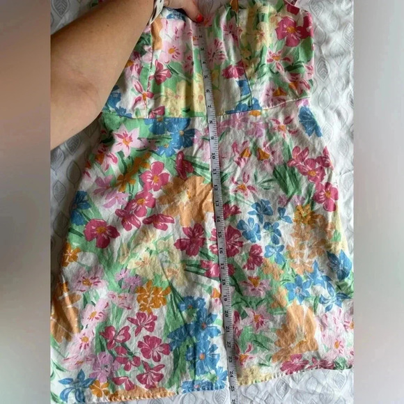 Old Navy Pink/Orange Floral Fit & Flare Cami Mini Dress - Picture 8 of 9